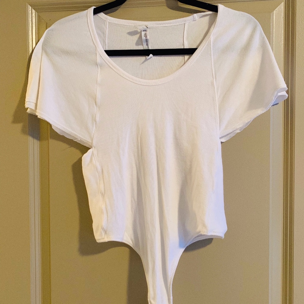 Free People White Bodysuit